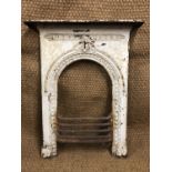 A Victorian cast iron bedroom fire surround, 86 cm x 69 cm