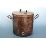 A large Victorian copper boiling pan 35cm high