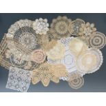 Antique and vintage decorative needlework mats and doilies, of bobbin lace, crochet and tatting,
