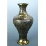 An early 20th Century Cairo ware vase, of shouldered form, 28 cm