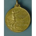 A 1915 Early Kitchener "To Arms Ye Sons of Britain", patriotic / recruitment fob medallion