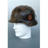 A Second World War German steel helmet