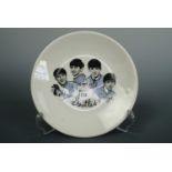 A Washington pottery "The Beatles" plate, 18 cm diameter (free from damage)