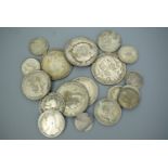 A quantity of GB silver coins, 122 g
