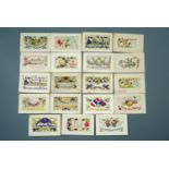 20 Great War silk postcards