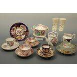 19th Century and later ceramics including Victorian novelty spill vases modelled as lady's flower-