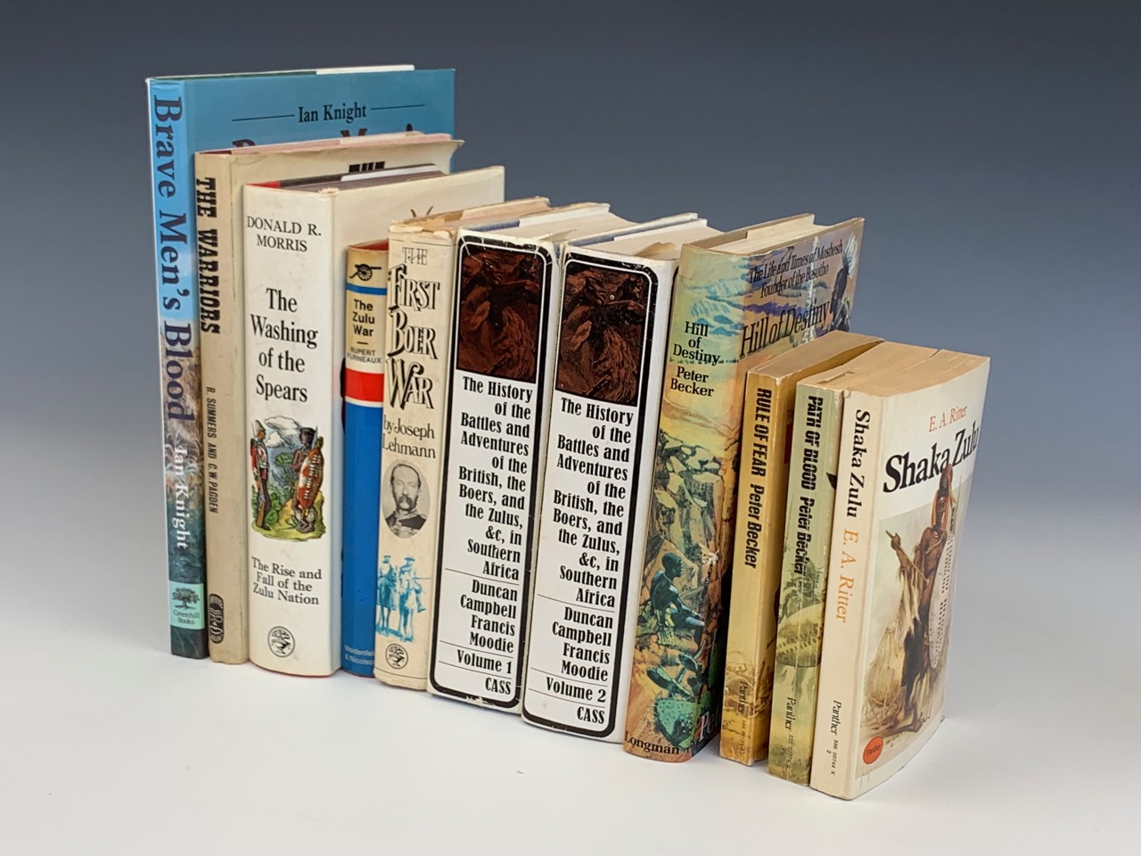 A group of books on the Zulu