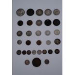 Sundry coins, tokens etc, including a French Ministry of the Interior medallion, Georgian Conder and