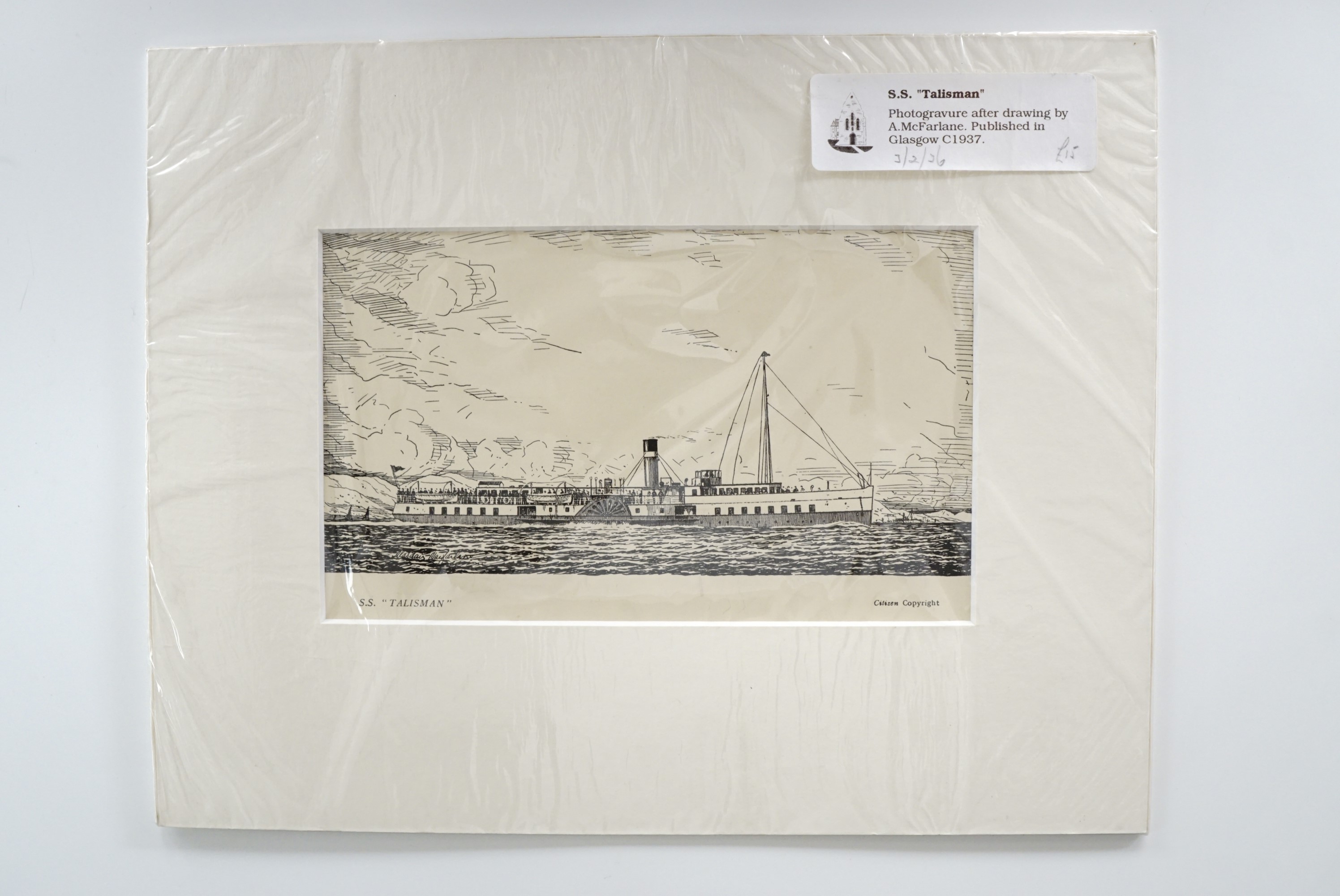 After A McFarlane (20th Century) A series of seven photogravure prints depicting cruise ships, - Image 2 of 7