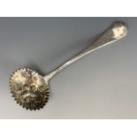 An 18th / 19th Century silver casting / dredging spoon