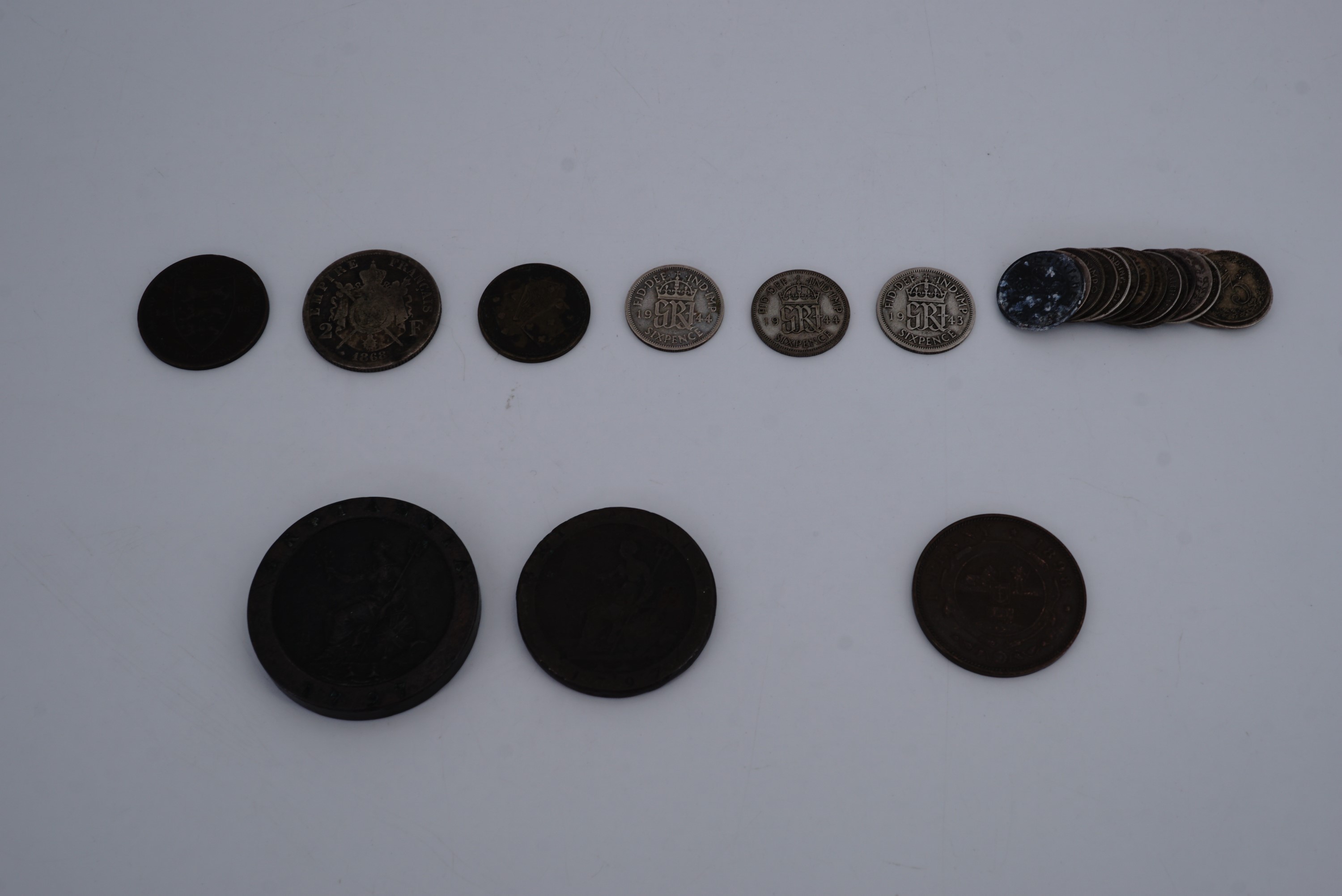 Sundry GB and world coins, 18th - 20th Century, including a good cartwheel 2d - Image 4 of 4
