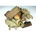 Sundry items of military webbing and leather equipment