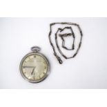 A Northern Goldsmiths Co. of Newcastle slender pocket watch, with gilt face and Arabic numerals,