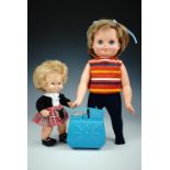 Vintage dolls by Palitoy and Regal, 40 cm and 25 cm respectively
