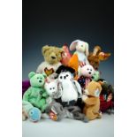 A collection of twenty-three TY Beanie Babies, including "Princess" the Diana Princess of Wales