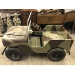 A hand-built toy electric Jeep, 135 cm