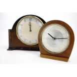 A mid 20th Century Westclox and Smith's Sectric mahogany clocks