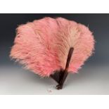 A vintage ostrich feather fan