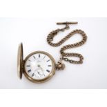 A Lancashire Watch Company Ltd gentleman's rolled-gold hunter pocket watch, with subsidiary