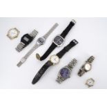 A quantity of quartz wristwatches, including Seiko, Lorus, and Casio