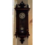 A late 19th / early 20th Century Vienna wall clock, 95 cm