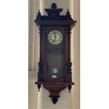 A late 19th / early 20th Century Vienna wall clock, 90 cm