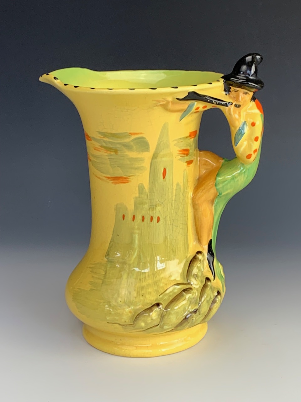 A Burleigh ware 'Pied Piper' flower jug, 21 cm.