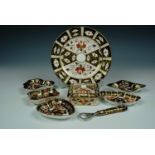 A collection of Royal Crown Derby Imari pin dishes etc.
