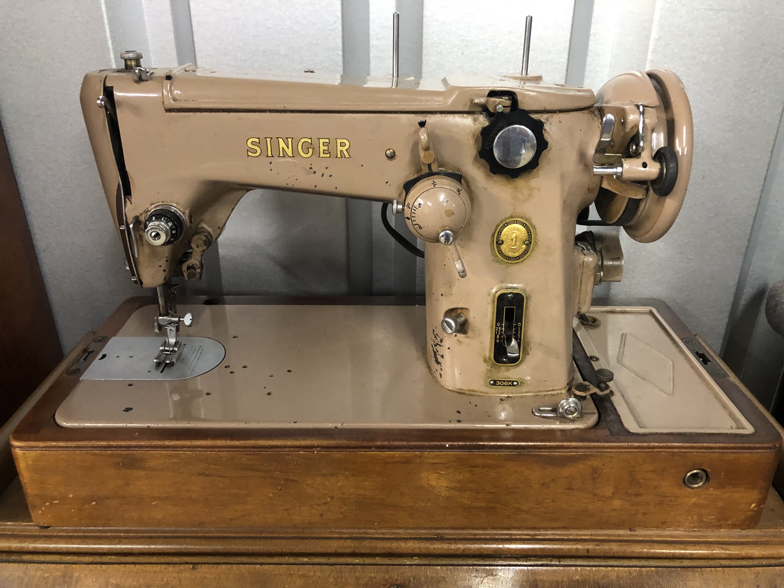 A Singer 306 sewing machine