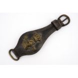 A 19th Century horse / carriage livery saddlery strap bearing the armorial crest of the Marquess