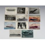A group of late 19th / early 20th Century postcards depicting White Star Line and other ships, a