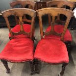 Four Victorian Reilly's patent "bolt-back" mahogany dining chairs