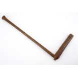 A Zulu carved wooden pipe, 40 cm