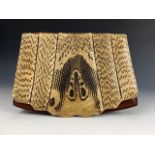 A vintage Art Deco cobra skin clutch / hand bag, the purse having a handle to the top, opening to