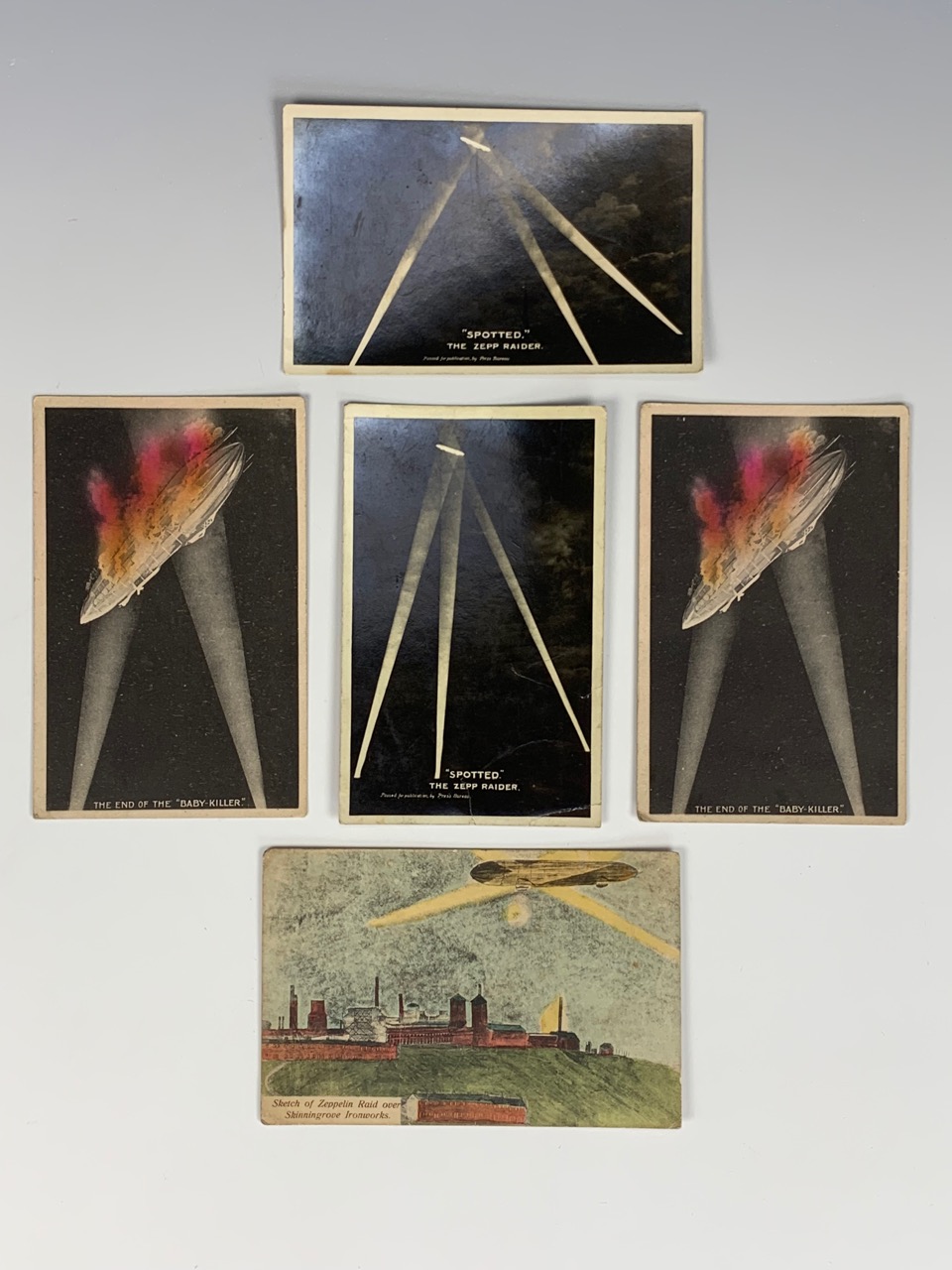 Great War postcards depicting Zeppelins