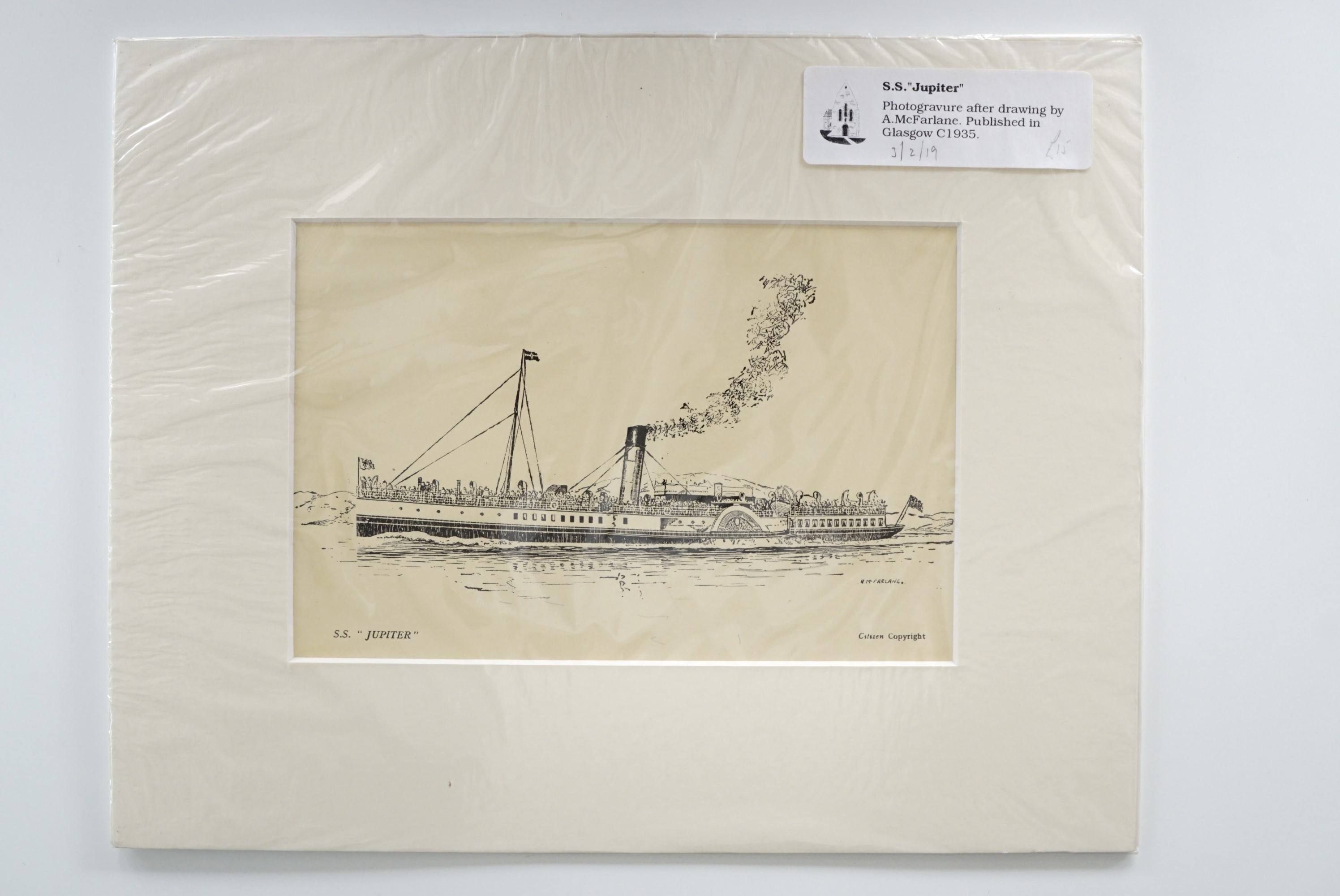 After A McFarlane (20th Century) A series of seven photogravure prints depicting cruise ships, - Image 3 of 7