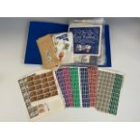 An album of largely decimal unsused stamps and further loose stamp packs, part sheets etc