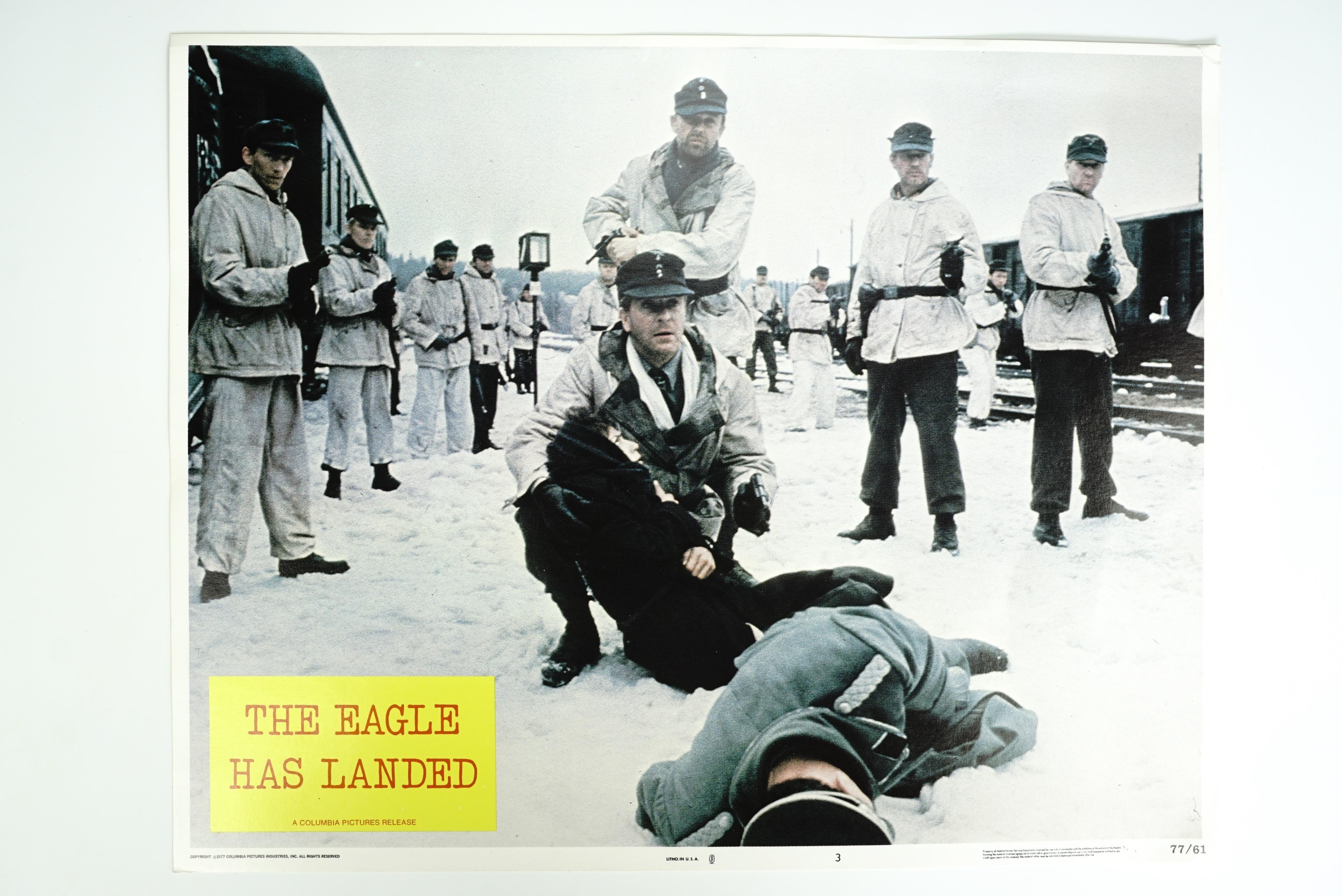 A 1977 lobby card for the film "The Eagle Has Landed", Columbia Pictures, 77/61, 28 cm x 36 cm