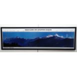 A panoramic photograph of the "Dhaulagiri and Annapurna Ranges" by Patrick McSweeney, framed under