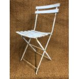 Three French style folding cafe / garden chairs