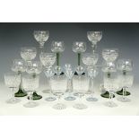 Six Brierley long-stemmed wine glasses, six Webb wine glasses etc