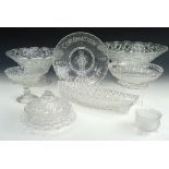 Victorian and early 20th Century pressed glass centre-pieces and bowls including a Grace Darling