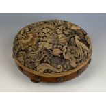 A Victorian mahogany pad stool, 28 cm
