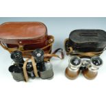 A cased set of early 20th Century "Sport" prismatic binocular field glasses by Jules Huet & Cie of