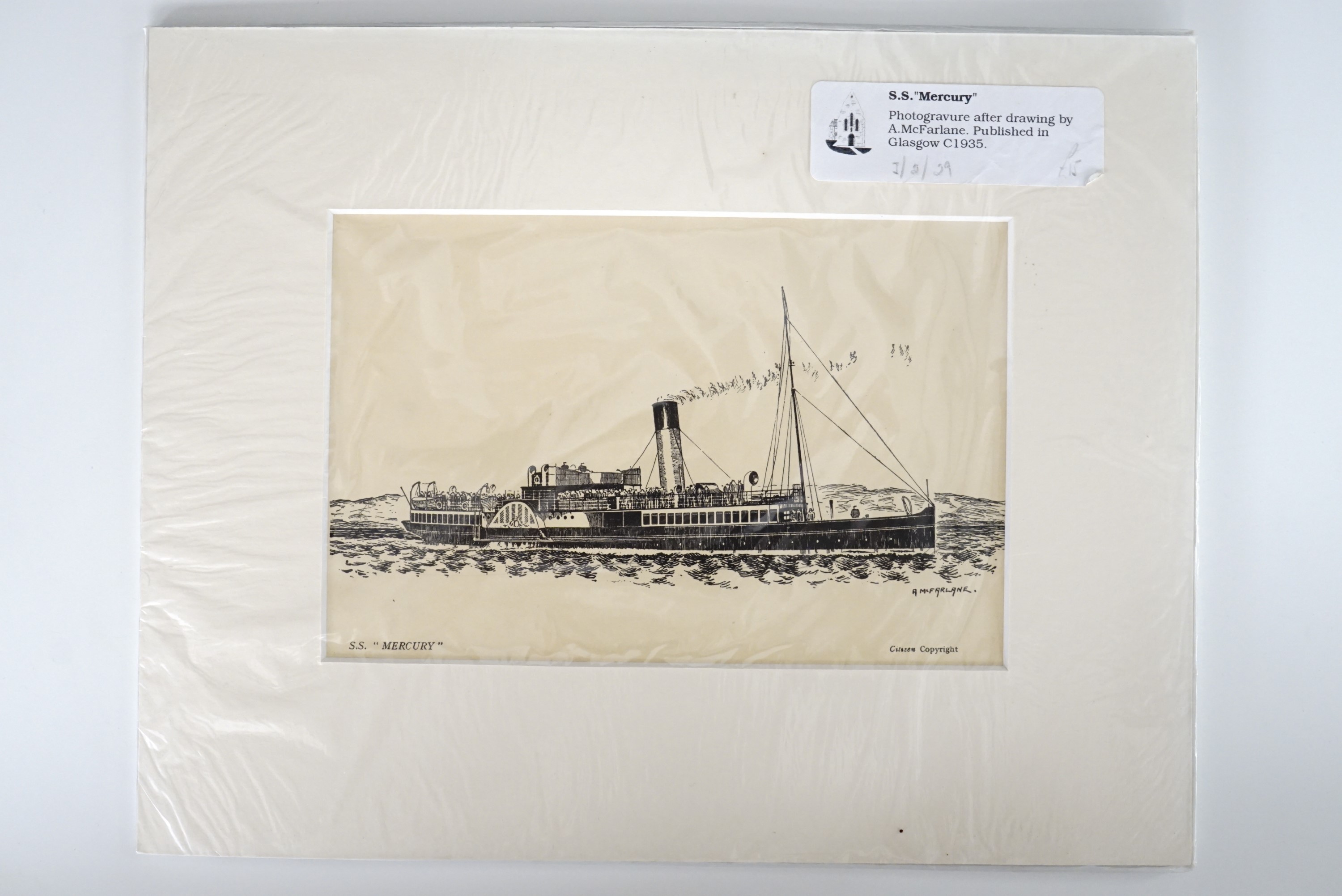 After A McFarlane (20th Century) A series of seven photogravure prints depicting cruise ships, - Image 6 of 7