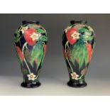 A pair of Country Craft vases by Anne Rowe, 29 cm high (free of damage)