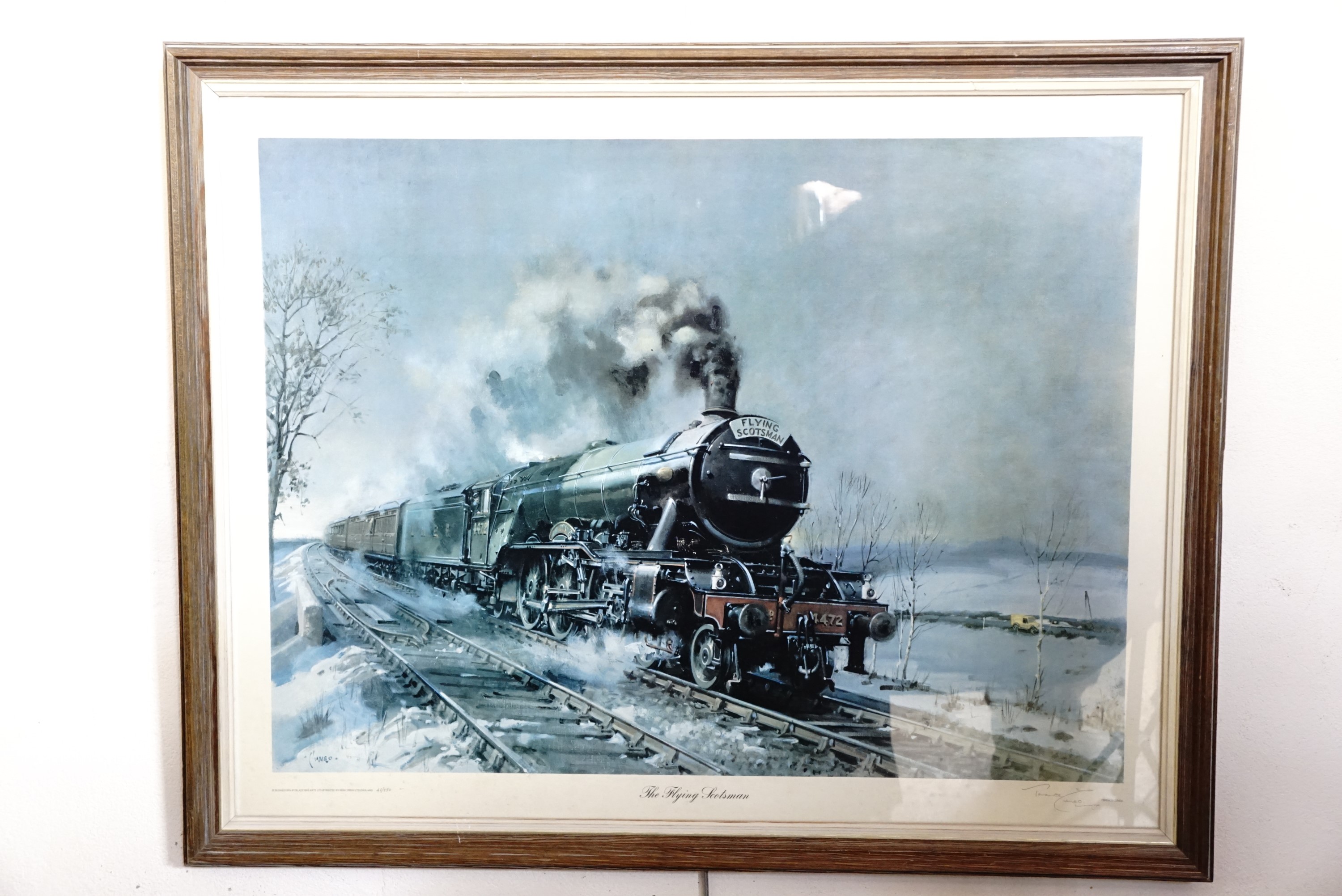 After Terence Cuneo (1907-1996) "The Flying Scotsman", signed limited edition offset lithographic
