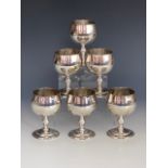 A set of six vintage Viner's electroplate wine goblets