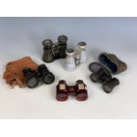 Late 19th Century Dollond binocular field glasses and others
