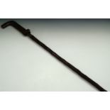 A late 19th Century Cowen's patent combined walking stick and pruning / hedge knife, 92 cm